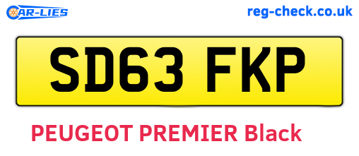 SD63FKP are the vehicle registration plates.