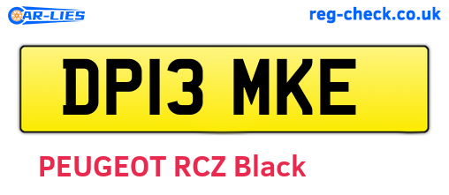 DP13MKE are the vehicle registration plates.