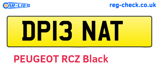 DP13NAT are the vehicle registration plates.