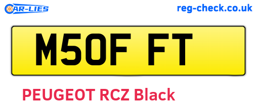 M50FFT are the vehicle registration plates.