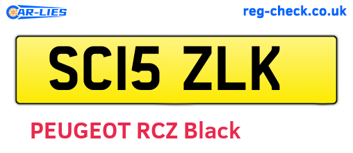 SC15ZLK are the vehicle registration plates.