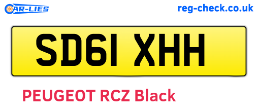 SD61XHH are the vehicle registration plates.