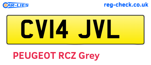 CV14JVL are the vehicle registration plates.