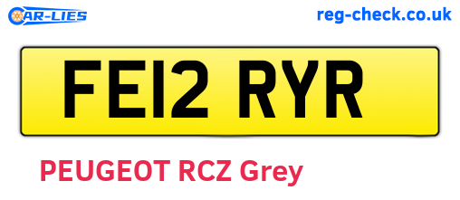 FE12RYR are the vehicle registration plates.