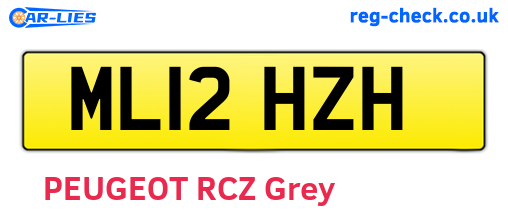 ML12HZH are the vehicle registration plates.