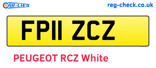 FP11ZCZ are the vehicle registration plates.