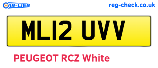 ML12UVV are the vehicle registration plates.