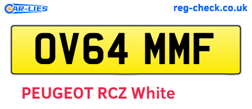 OV64MMF are the vehicle registration plates.