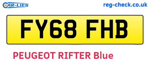 FY68FHB are the vehicle registration plates.