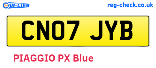 CN07JYB are the vehicle registration plates.