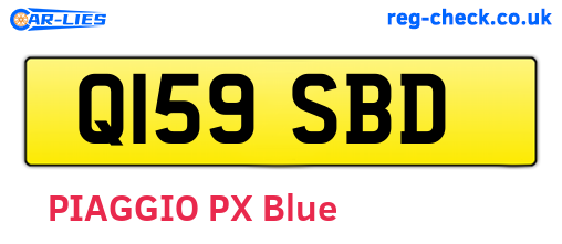 Q159SBD are the vehicle registration plates.