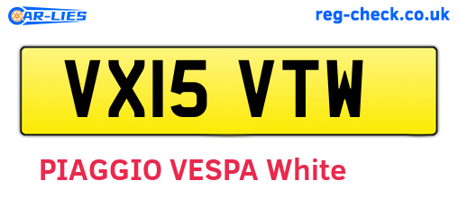 VX15VTW are the vehicle registration plates.