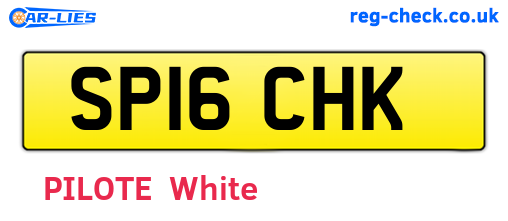 SP16CHK are the vehicle registration plates.