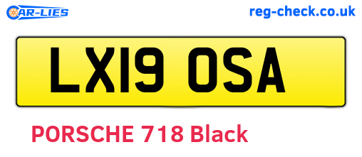 LX19OSA are the vehicle registration plates.