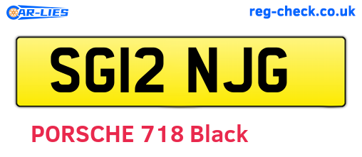 SG12NJG are the vehicle registration plates.