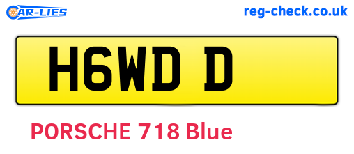 H6WDD are the vehicle registration plates.