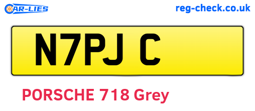 N7PJC are the vehicle registration plates.