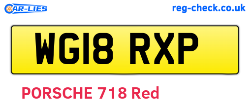WG18RXP are the vehicle registration plates.