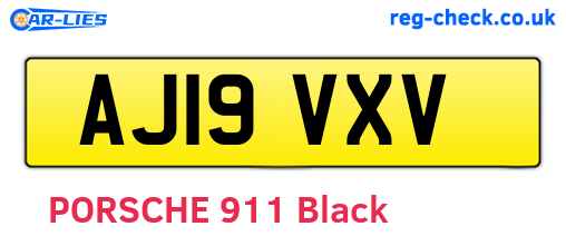 AJ19VXV are the vehicle registration plates.