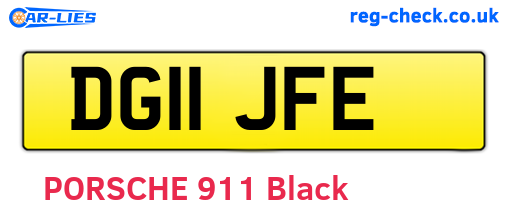 DG11JFE are the vehicle registration plates.