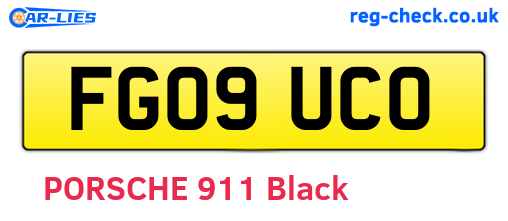 FG09UCO are the vehicle registration plates.
