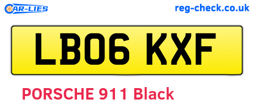LB06KXF are the vehicle registration plates.