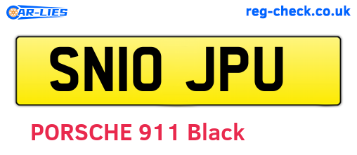 SN10JPU are the vehicle registration plates.