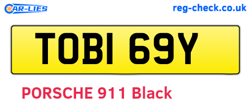 TOB169Y are the vehicle registration plates.