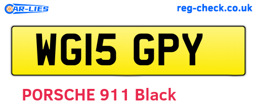 WG15GPY are the vehicle registration plates.