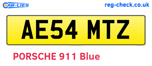 AE54MTZ are the vehicle registration plates.