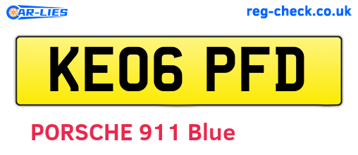 KE06PFD are the vehicle registration plates.