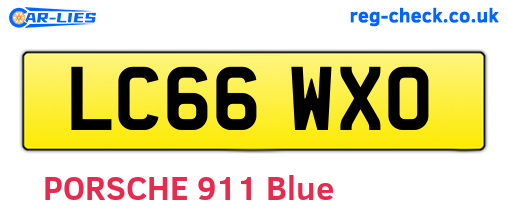 LC66WXO are the vehicle registration plates.