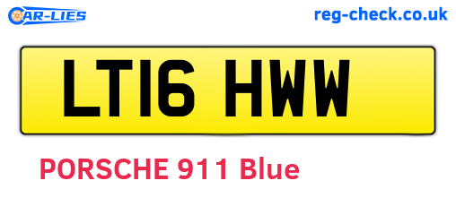 LT16HWW are the vehicle registration plates.