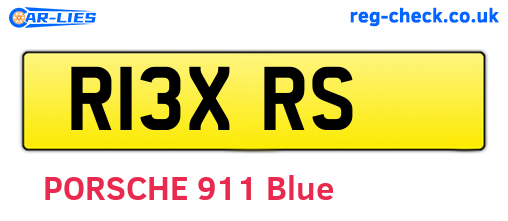 R13XRS are the vehicle registration plates.
