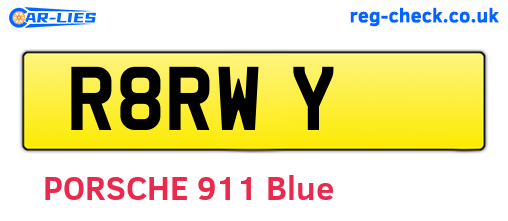 R8RWY are the vehicle registration plates.