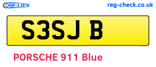 S3SJB are the vehicle registration plates.