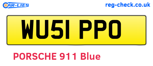 WU51PPO are the vehicle registration plates.