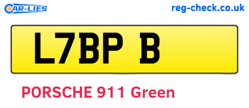 L7BPB are the vehicle registration plates.