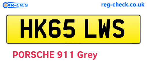 HK65LWS are the vehicle registration plates.