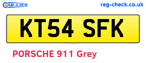 KT54SFK are the vehicle registration plates.