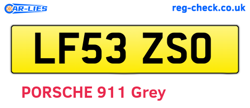 LF53ZSO are the vehicle registration plates.