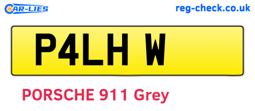 P4LHW are the vehicle registration plates.