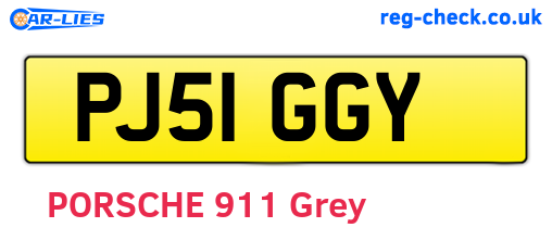 PJ51GGY are the vehicle registration plates.