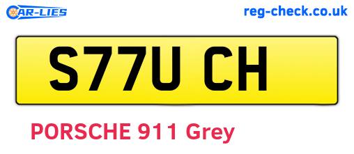 S77UCH are the vehicle registration plates.