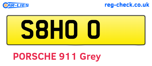 S8HOO are the vehicle registration plates.