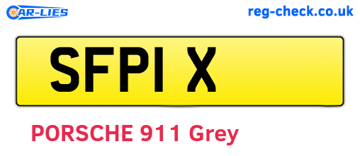 SFP1X are the vehicle registration plates.