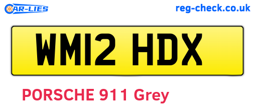 WM12HDX are the vehicle registration plates.