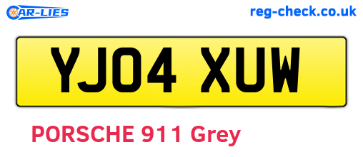 YJ04XUW are the vehicle registration plates.