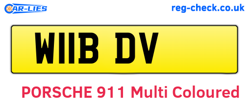 W11BDV are the vehicle registration plates.