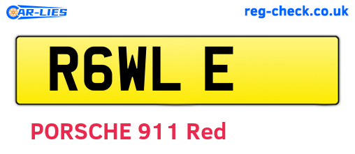 R6WLE are the vehicle registration plates.